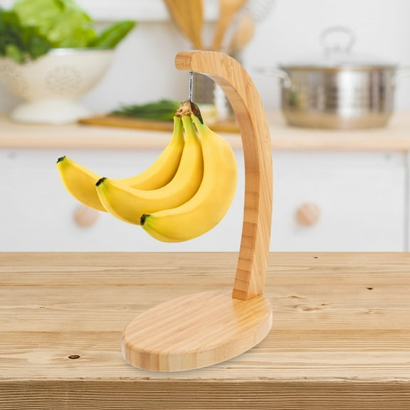 FELTECHELECTR Banana Holder Stand Light Brown Friends Kitchen Fruit Hanger 1Pcs 11.8x7.4in