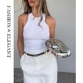 thumbnail image 2 of Acrylic Clutch Purse for Women Irregular Shell Evening Handbag for wedding party, 2 of 6