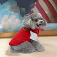 thumbnail image 4 of Padded vest Dog Jacket - Warm zipper dog vest fleece jacket-DZ258 red two-piece set-L, 4 of 5