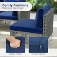 thumbnail image 2 of Gymax Set Of 5 Outdoor Furniture Set w/ Seat & Back Cushions Tempered Glass Coffee Table, 2 of 7