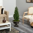 thumbnail image 4 of Nearly Natural 3.5' Mini Cedar Artificial Pine Tree in Urn UV Resistant, 4 of 4