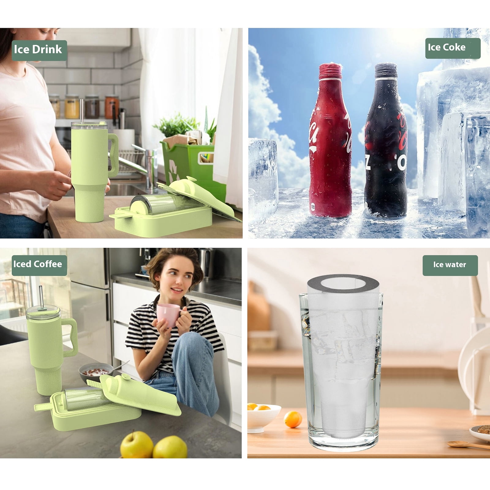 Flexible Silicone Ice Cubes Making Mold with Lid Drink Chilling Tray Ice Mould for Party Enthusiasts and Home Use