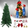 thumbnail image 1 of Rebajas Imperdibles, Árbol de Navidad al revés para colgar en la pared, adorno para la parte superior del árbol, lazo, gnomo, campanas, sombreros, bufandas, decoraciones de pared para el ambiente, 1 of 9