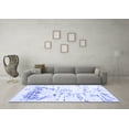 thumbnail image 3 of Ahgly Company Indoor Square Solid Blue Modern Area Rugs, 8' Square, 3 of 4