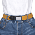 thumbnail image 7 of Buyless Fashion Kids Toddlers Baby Adjustable Elastic Dress Stretch Belt with Silver Buckle - 5096-Mustard, 7 of 7