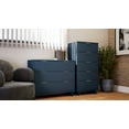 thumbnail image 2 of 2-Piece Granville Solid Wood Tall Narrow and Standard Dresser Set in Blue, 2 of 18