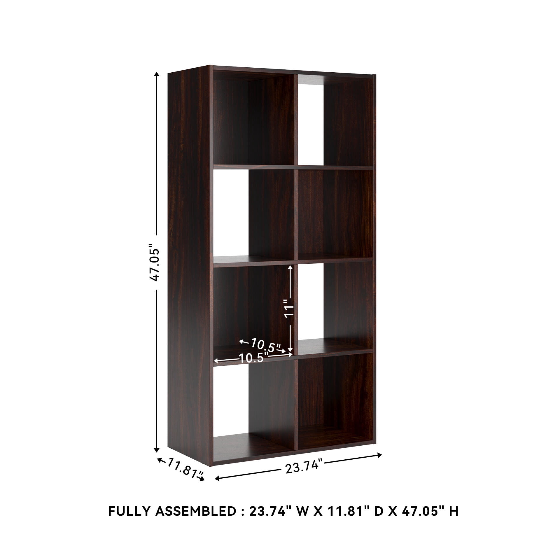 Signature Design by Ashley Glosmount 8 Cube Storage Organizer with Cherry Finish
