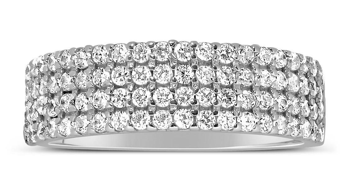 four row diamond ring