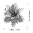 thumbnail image 4 of MasteelfCA 15pcs Christmas Fake Flower Table Setting Glitter Flower Xmas Floral Decoration, 4 of 7