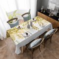 thumbnail image 4 of Yellow Eucalyptus Leaves Rectangle Tablecloth, Spring Floral Summer Botanical Waterproof & StainResistant Tablecloth, Washable Oil-proof Table Cover for Dining/Party/Wedding/Camping/Buffet 60x84 In, 4 of 9