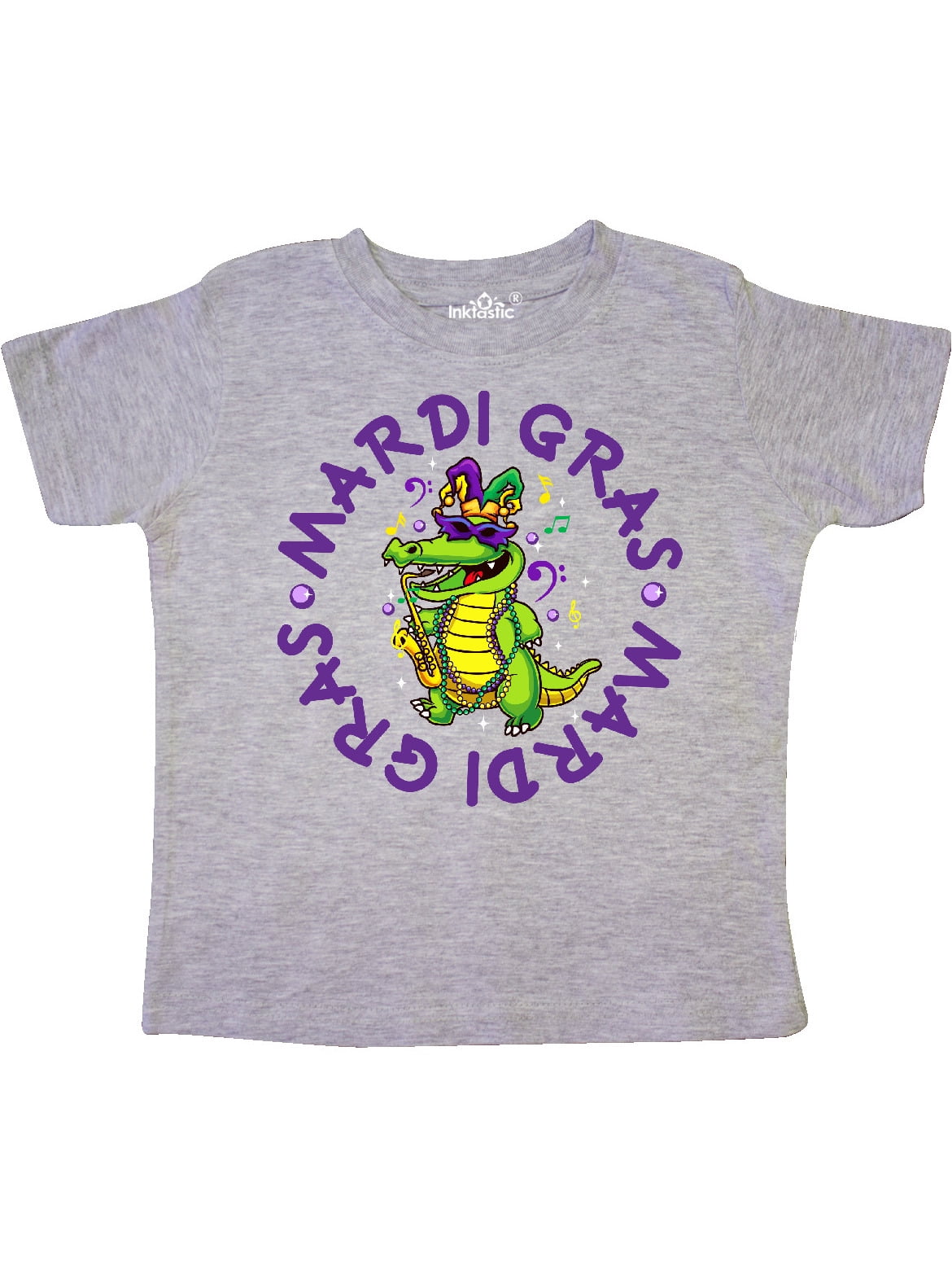 INKtastic - Mardi Gras 2021 Party Alligator Toddler T-Shirt - Walmart.com - Walmart.com