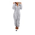 thumbnail image 3 of relayinert Warm Solid Color Sleepwear Cute And Machine Washable Easy To Wear Polyester Cozy Soft Comfort grey M, 3 of 6