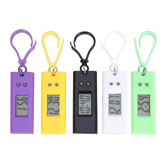 5Pcs Keychain Electronic Watches Funny Key Ring Pocket Watches Examination Small Hanging Watches for Kids Students Random Color