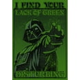 thumbnail image 2 of Men's Star Wars Darth Vader St. Patrick's Day Lack of Green  Graphic Tee Kelly Green Large, 2 of 5