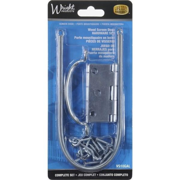 Wright Products VS10GAL Wood Screen Door Hardware Set, Galvanized
