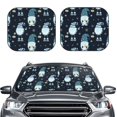 thumbnail image 2 of Disketp 2 Piece Gnome And Snowflakes Pattern Windshield Sunshades,Folding Windshield Sun Shade For Car Suv Trucks Sedan,Blocks Uv Rays Sun Visor Protector-Medium, 2 of 7