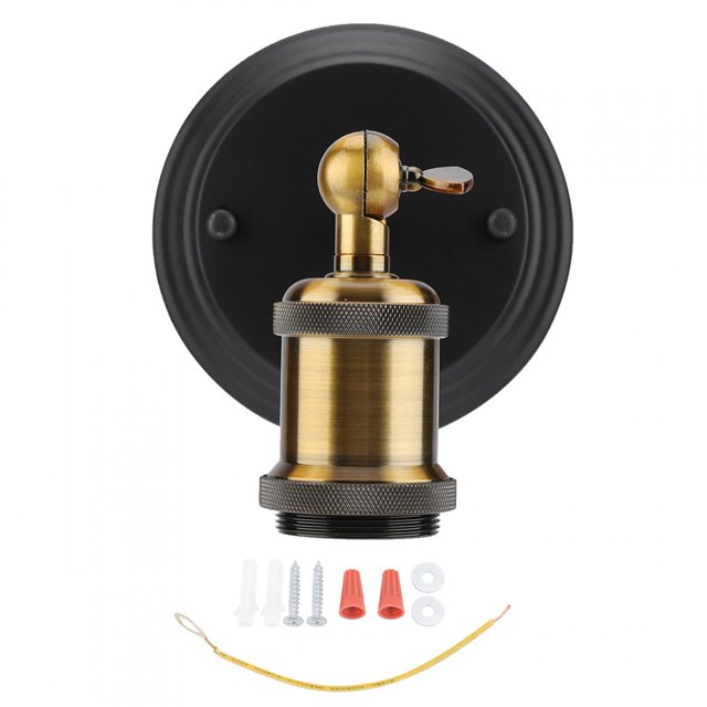 East buy Lámpara de Pared de Hierro - E27 Vintage Country Style Black Simple Lámpara de Pared de Hierro Sconce Light 90-250V