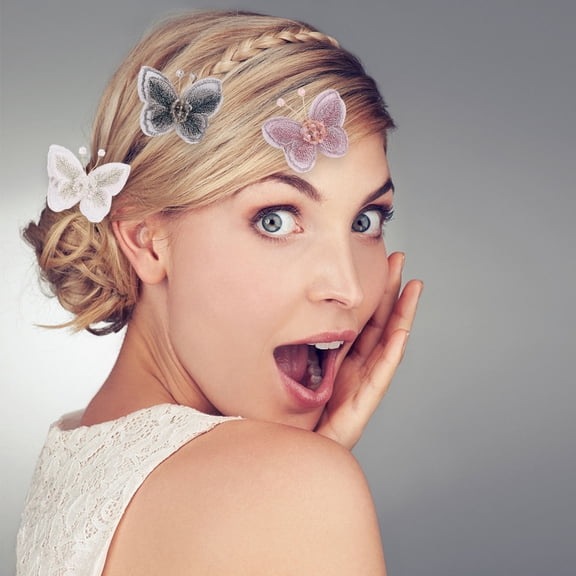 OULII Butterfly Hair Clips Assorted Color Good Grip for Festival Photography
