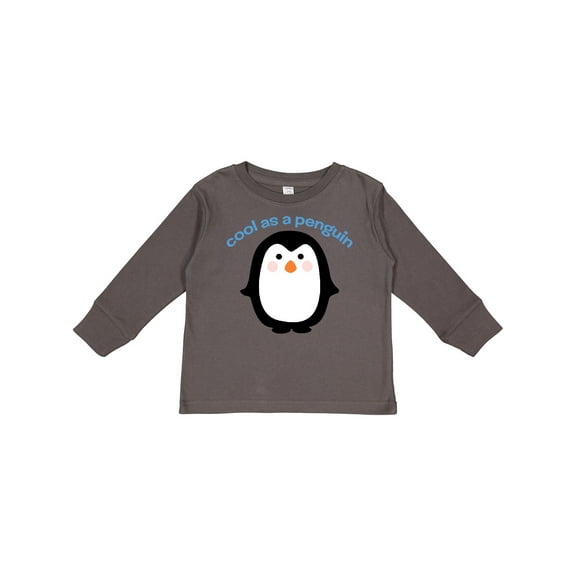 Inktastic Cool As a Penguin Boys or Girls Long Sleeve Toddler T-Shirt