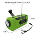 thumbnail image 2 of Emergency Crank Weather Radio, AM/FM Portable Solar LED Flashlight,with SOS Alarm,2000mAh Power, 2 of 5