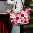 thumbnail image 4 of Wukai Rose Print Zipper Bag,large Beach Tote Bag,Waterproof Sandproof Bag,Grocery and Picnic Tote Travel Bag, 4 of 5