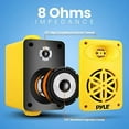 thumbnail image 3 of Pyle Bluetooth Indoor Outdoor Speaker 200 Watt Dual Waterproof 3.5” 2-Way Full Range Speaker Yellow, 3 of 7