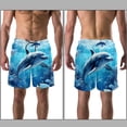 thumbnail image 3 of luoweisi Men's Beach Shorts Quick Dry Swim Trunks with Mesh Lining Dolphin L, 3 of 5