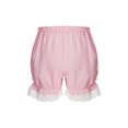 thumbnail image 2 of JanJean Kids Girls Ruffled Bloomers Shorts Cotton Lace Up Safety Short Pants Bottom Ruffled Bloomers Pink 130, 2 of 7