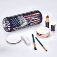thumbnail image 2 of Easygdp Mallard Duck With American Flag para Estuche de Lápices Cilíndrico de Cuero con Cremallera, Organizador de Lápices de Cuero para Escuela, Oficina y Viajes, 2 of 6