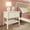 Linen White, variant on Jenny Lind Nightstand with 1 Drawer and Bottom Shelf, Pecan