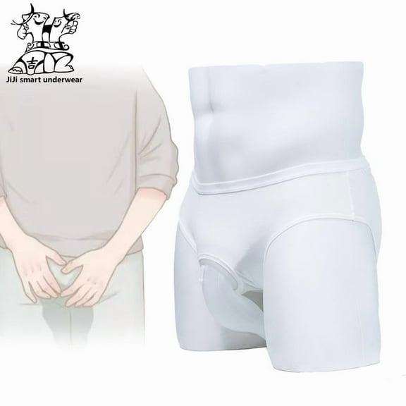 JJICN Men's Incontinence Underwear Washable Experience Bladder Control Device with Urine Bag 5XL