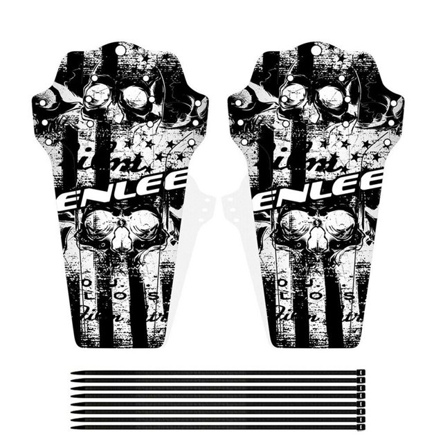 Soidarity 1 par de guardabarros de plástico para bicicleta de montaña, guardabarros para Dirtboard, piezas decorativas para ciclismo, tipo 1 Ciclismo Cabeza de calavera Soidarity OD000764-06
