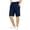 Dark Blue, variant on Boys Chino Shorts with Pockets Casual Elastic Waist Relaxed Fit Stretch Kids School Uniform,Black,3-4 Years