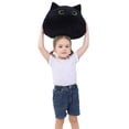 thumbnail image 1 of Peluche OurHonor 3D con forma de gato negro de 40 cm, 1 of 7