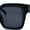 All Black, variant on Womens Hipster Horn Rim Geometric Bevel Arm Fancy Plastic Sunglasses Grey - Black