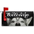 thumbnail image 2 of Funny Husky Dog Mailbox Cover Cute Animal Puppy Mailbox Covers Magnetic Large Oversized 21"X25.5" Mailbox Wraps Post Letter Box Cover Garden Decorations, 2 of 6