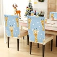 thumbnail image 3 of Decorative Chair Back Cover One Size x2 Chair Cover Dining Chair Slipcovers Chair Back Decoration Festival Chair Decoration Cute Pretty Cartoon Giraffe, 3 of 6