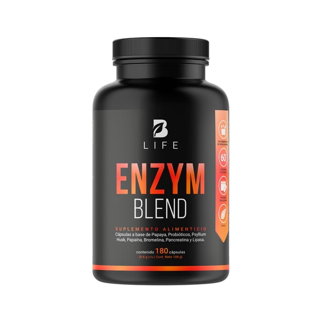 Enzym Blend 180 Cáps. Ingredientes Naturales. B Life. B LIFE Cápsulas
