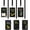 Black, variant on 6 count Hall Pass Lanyards and School Passes, Math Classrooms Passes