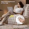 thumbnail image 4 of Ovios Bean Bag Chair Oversized Giant Lazy Floor Sofa Togo Couch for Adults and Kids Plush Faux Cloud Fireside Chair for Living Room Bedroom Dorm Office,Beige, 4 of 9
