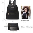 thumbnail image 3 of Dasein Faux Leather Backpack with Matching wristlet, 3 of 6