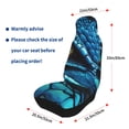 thumbnail image 6 of Haiem Blue Viper Snake Closeup Face Printed Car Seat Covers Set of 2, Universal Fit Car Seat Covers,Protective Seat Covers,Comfortable Car Seat Covers, Easy Installation Seat Covers, 6 of 9