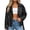 Black, variant on Womens Faux Leather Moto Jacket Lapel Collar Long Sleeve Zip Up Jacket Stylish Belted Waist Outerwear Streetwear with Pocket