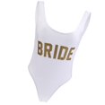 thumbnail image 1 of Mujer Novia Oro Letras Una Pieza Bikini de de - S, como se describe Salvador Traje de baño de las mujeres, 1 of 4