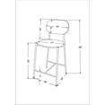 thumbnail image 4 of Mia Counter solid wood and metal counter stool by Mango Furniture, 4 of 5