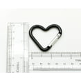 thumbnail image 2 of Pack 100 Heart Shaped Aluminum Alloy Keychain Clip Carabiner Hook Key Holder - Black color, 2 of 6
