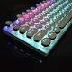 thumbnail image 4 of Teclado mecánico retro Steampunk para juegos, panel de metal, interruptores negros, retroiluminación LED, cable USB, reposamanos, teclas redondas estilo máquina de escribir, para juegos y oficina,, 4 of 6