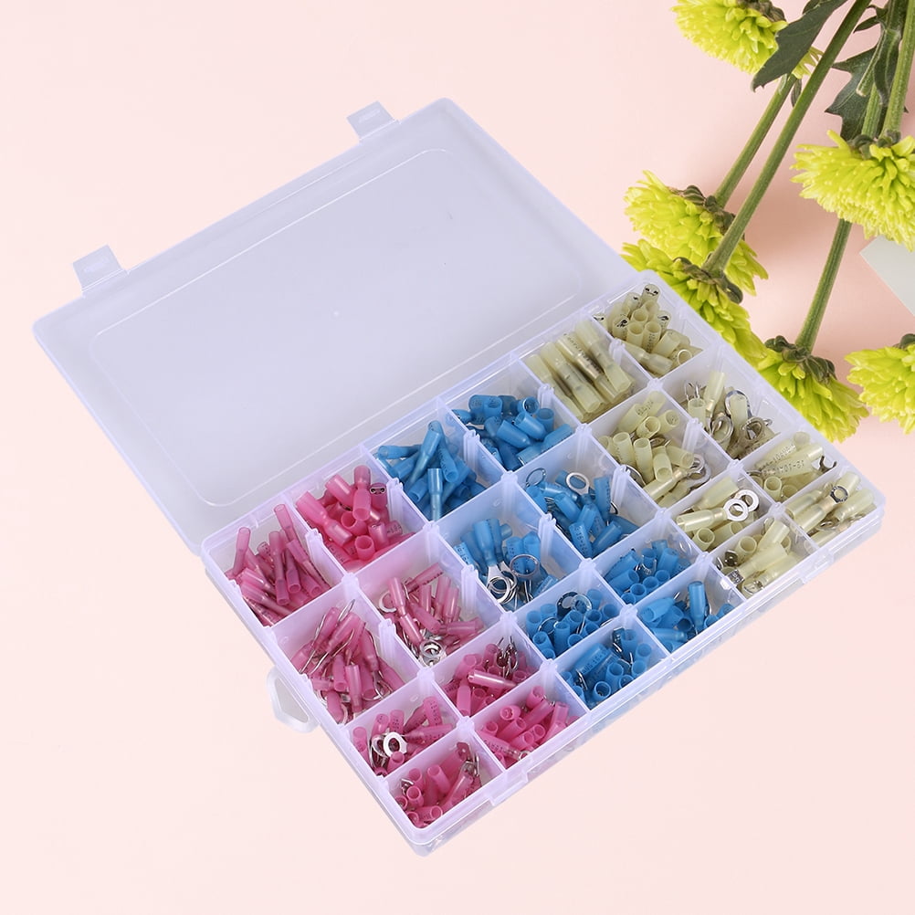 Mobutofu 481Pcs Insulated Waterproof Crimp Assorted Color Electrical Connector Tube for Marine Applications