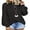 Black, variant on Women's High Neck Casual Blouses Balloon Lace Sleeve Loose Shirt Tops