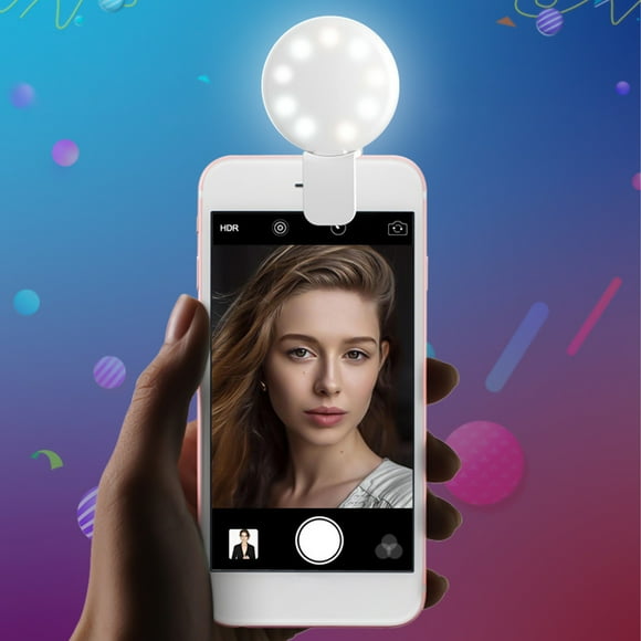 Oefntac Selfie for Phone with 3 Temperatures LED Cell Phone Laptop Photography Lighting Clip Rechargeable